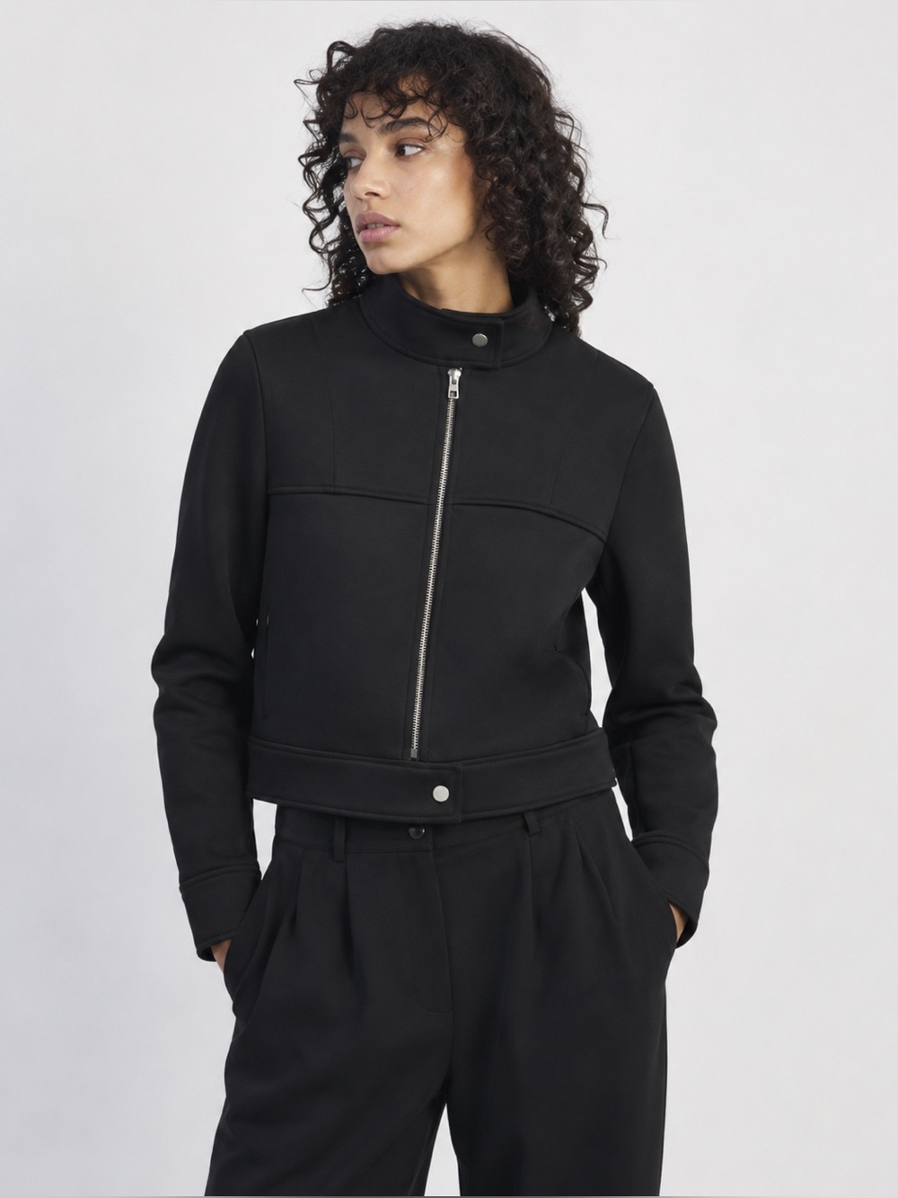 Zara NWT XS  Neoprene effect jacket